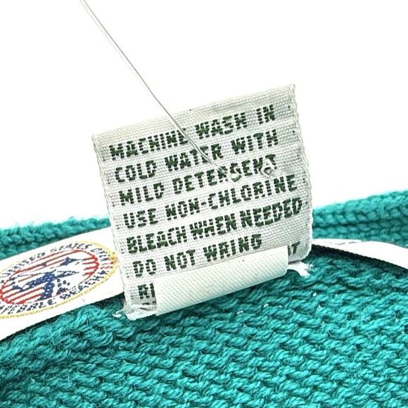 Vintage 1992 Izod Club Womens Teal Button Down Sweater Vest MEDIUM Golf Patch - Picture 6 of 8